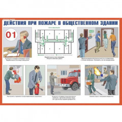 Комплект плакатов «Действия при пожаре»