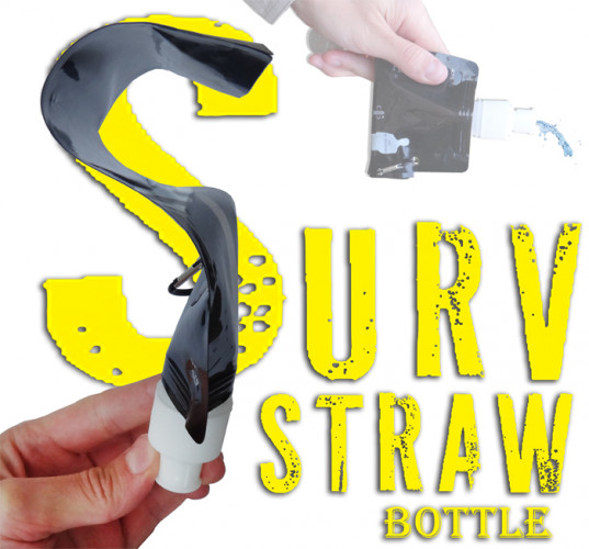 Складная бутылочка SurvStraw Bottle сворачивающаяся походная бутылка